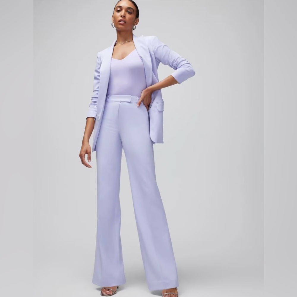 White House Black Market Lavender Wide Leg Pants